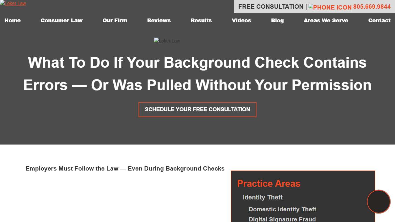 What To Do If Your Background Check Contains Errors — Or Was Pulled Without Your Permission Loker Law, APC